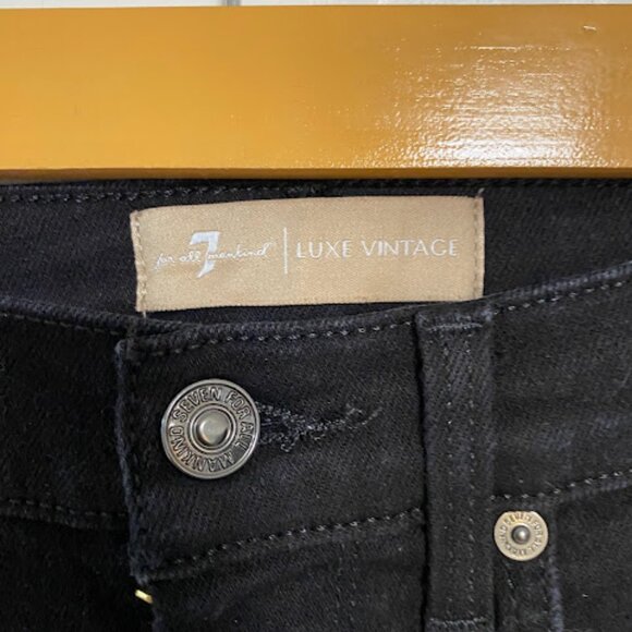 7 for all mankind Luxe Vintage Women's High-Waist Skinny Jeans Size 27 - Picture 6 of 9